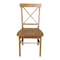 International Concepts Set of 2 X-Back Chairs with Solid Wood Seats, Pecan C59-613P - alternate 6